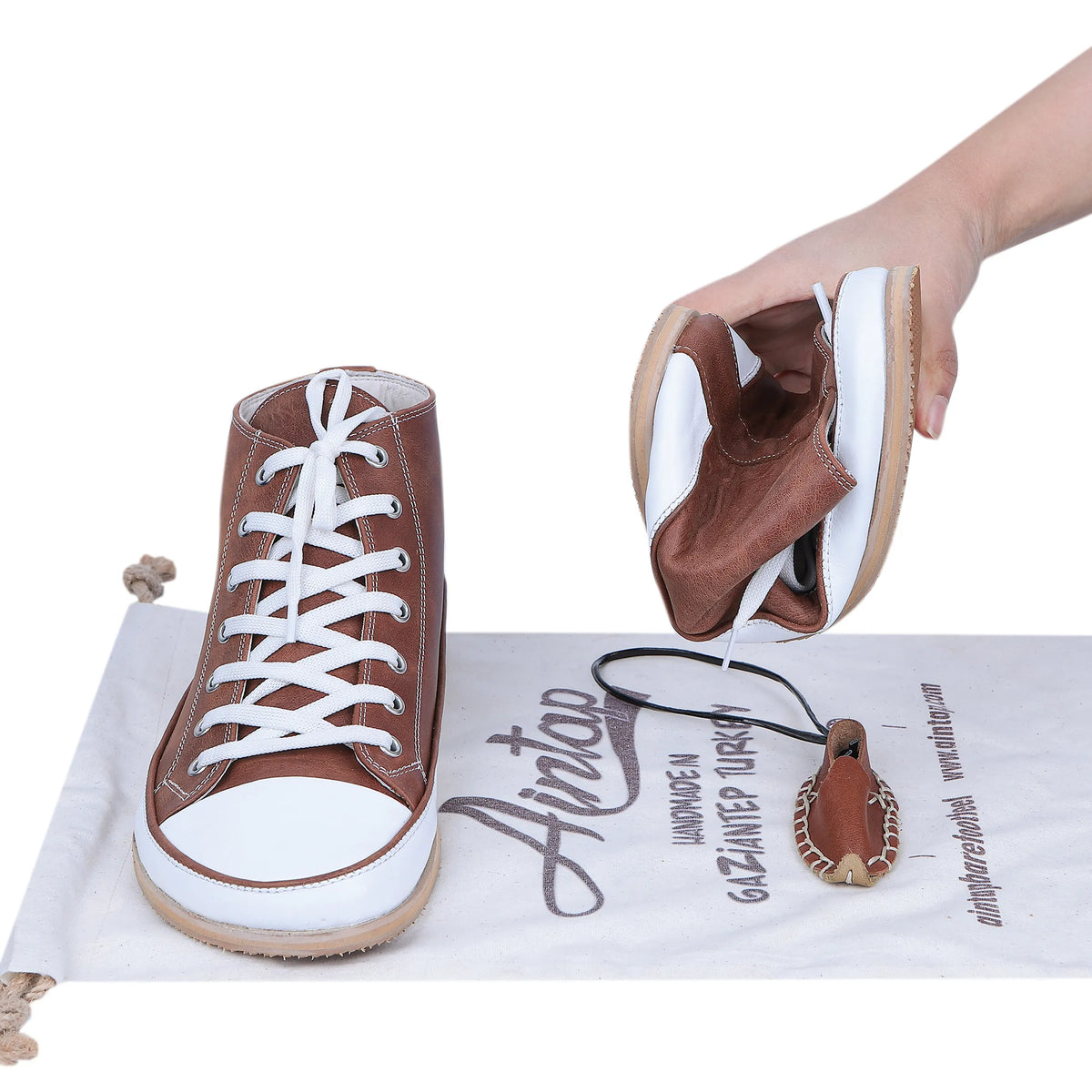 Crazy Barefoot Long Boots Converse Shoes – Eva Outsole – Brown