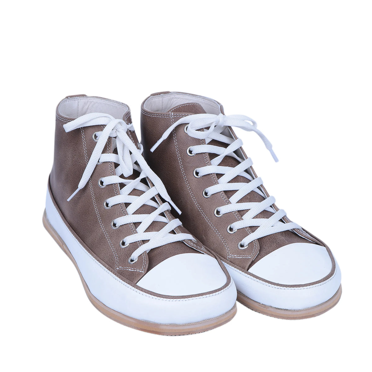Crazy Barefoot Long Boots Converse Shoes – Eva Outsole – Beige Bizon