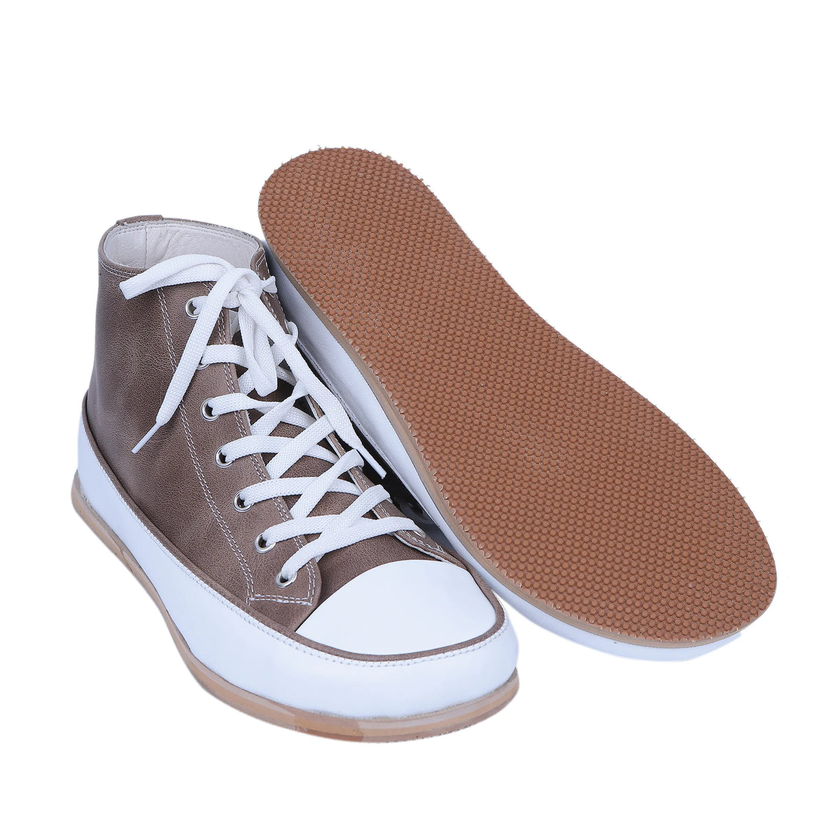 Crazy Barefoot Long Boots Converse Shoes – Eva Outsole – Beige Bizon