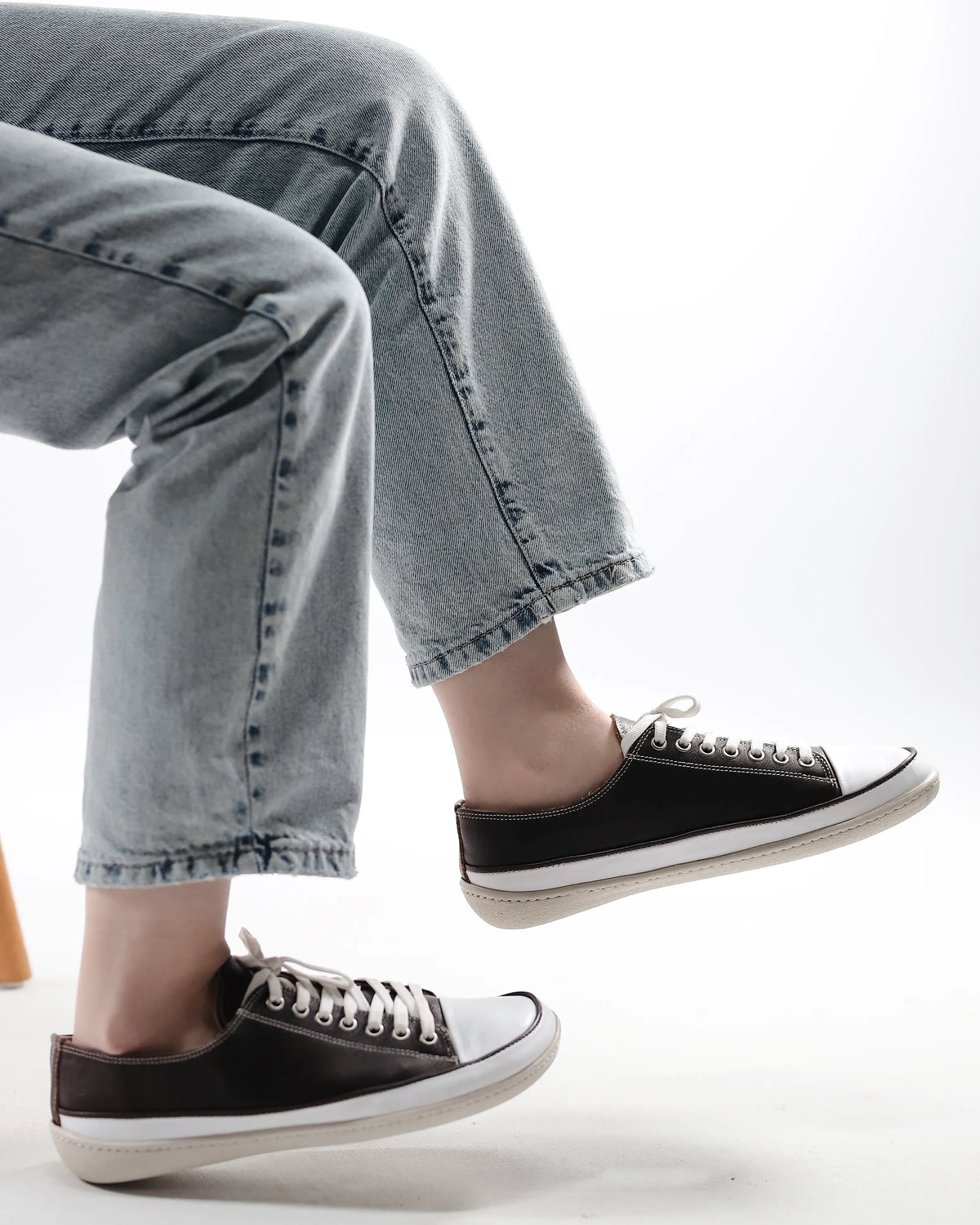 Smooth Barefoot Converse Shoes – 6mm Rubber Sole – Dark Brown