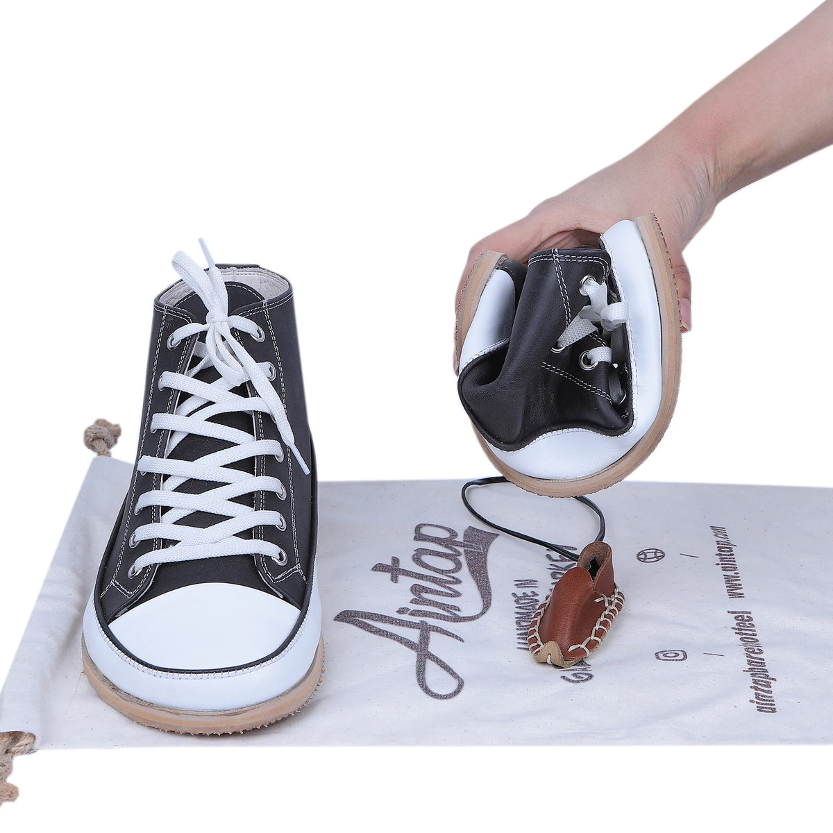 Crazy Barefoot Long Boots Converse Shoes – Eva Outsole – Black