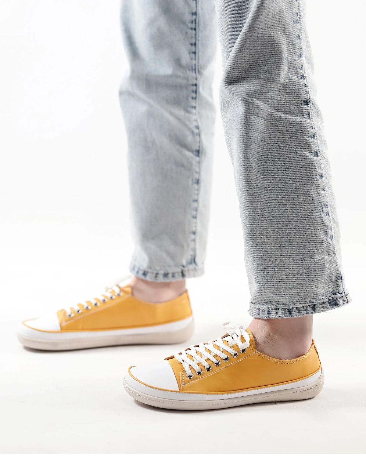 Smooth Barefoot Converse Shoes – 6mm Rubber Sole – Mustard