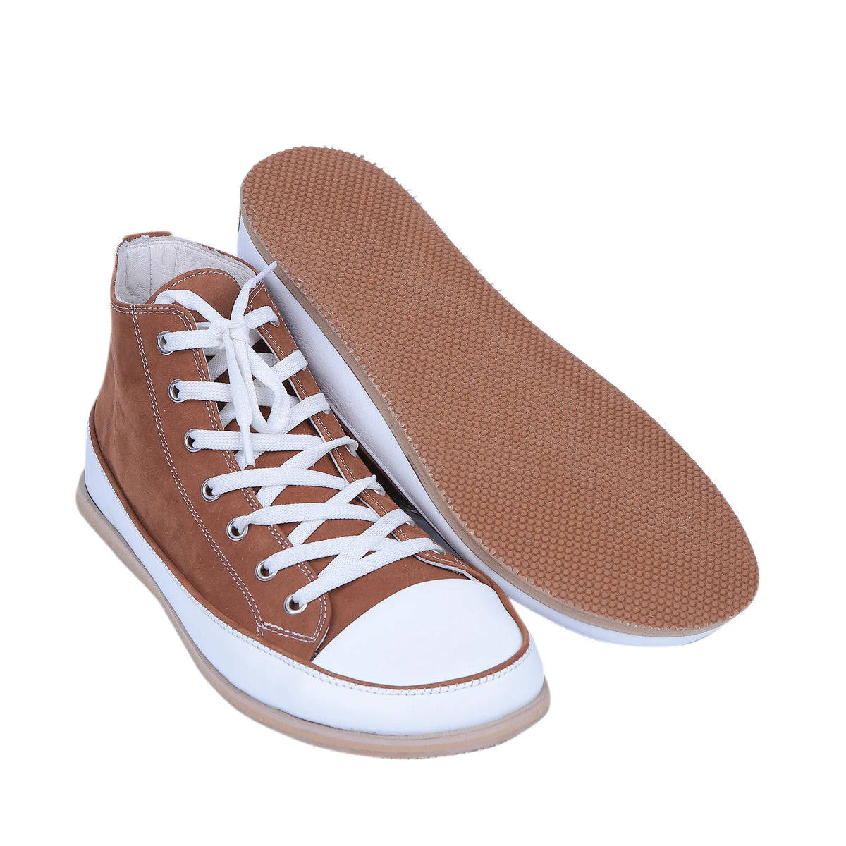 Nubuck Barefoot Long Boots Converse Shoes – Eva Outsole – Tan