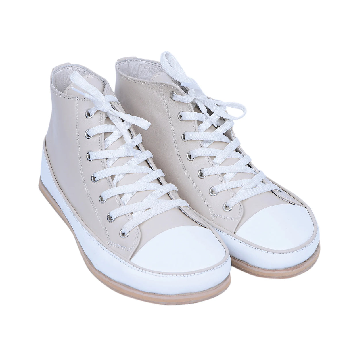 Smooth Barefoot Long Boots Converse Shoes – Eva Outsole – Cream