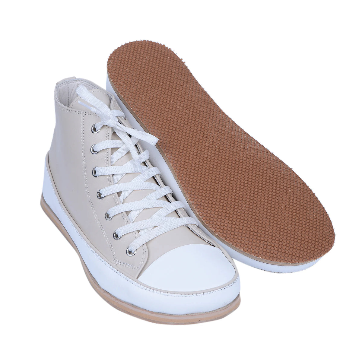 Smooth Barefoot Long Boots Converse Shoes – Eva Outsole – Cream