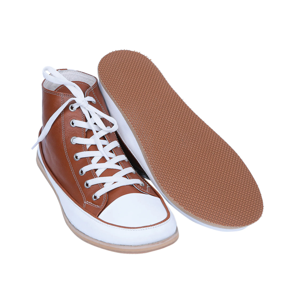 Smooth Barefoot Long Boots Converse Shoes – Eva Outsole – Tan