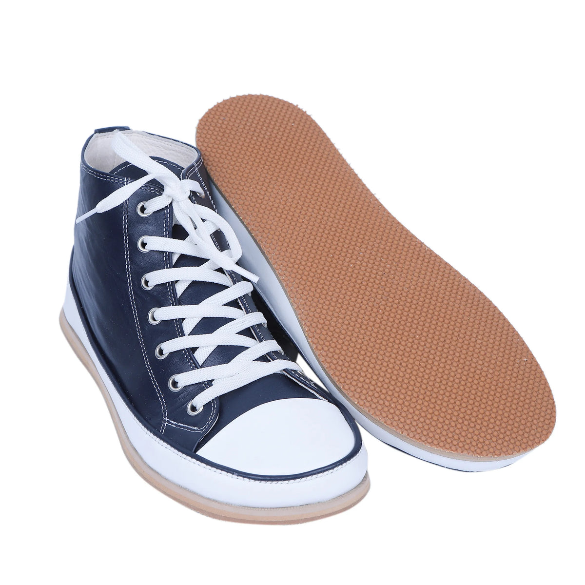 Smooth Barefoot Long Boots Converse Shoes – Eva Outsole – Navy Blue