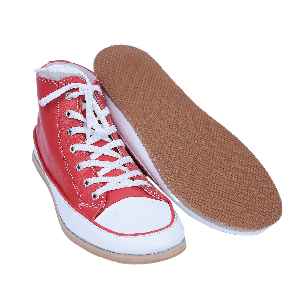 Smooth Barefoot Long Boots Converse Shoes – Eva Outsole – Red