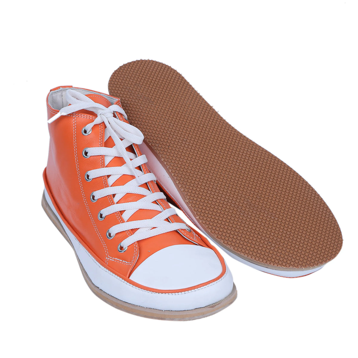 Smooth Barefoot Long Boots Converse Shoes – Eva Outsole – Orange