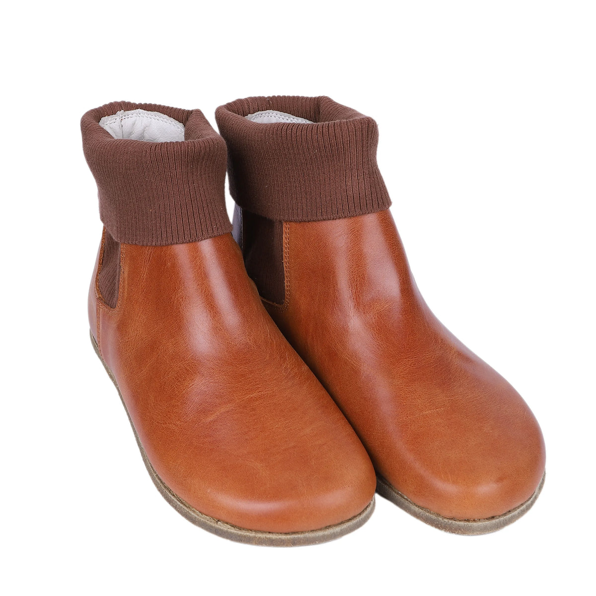 Crazy Barefoot Socks Chelsea Shoes – Classic Sole — Leather Sole – Honey Camel