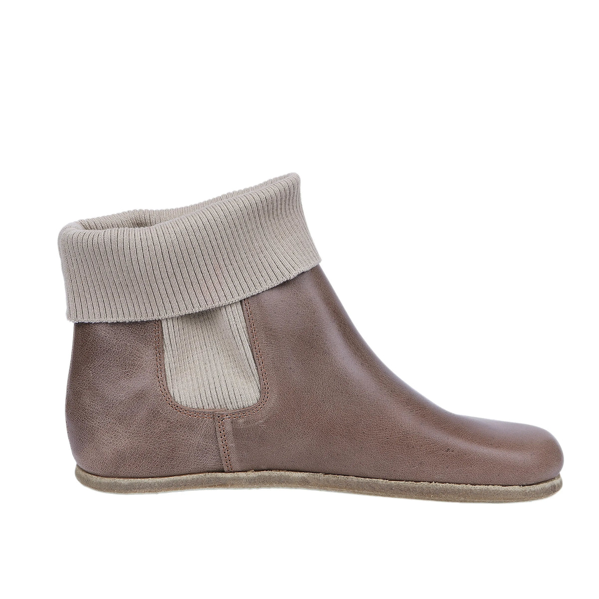 Crazy Barefoot Socks Chelsea Shoes – Classic Sole — Leather Sole – Beige Bizon