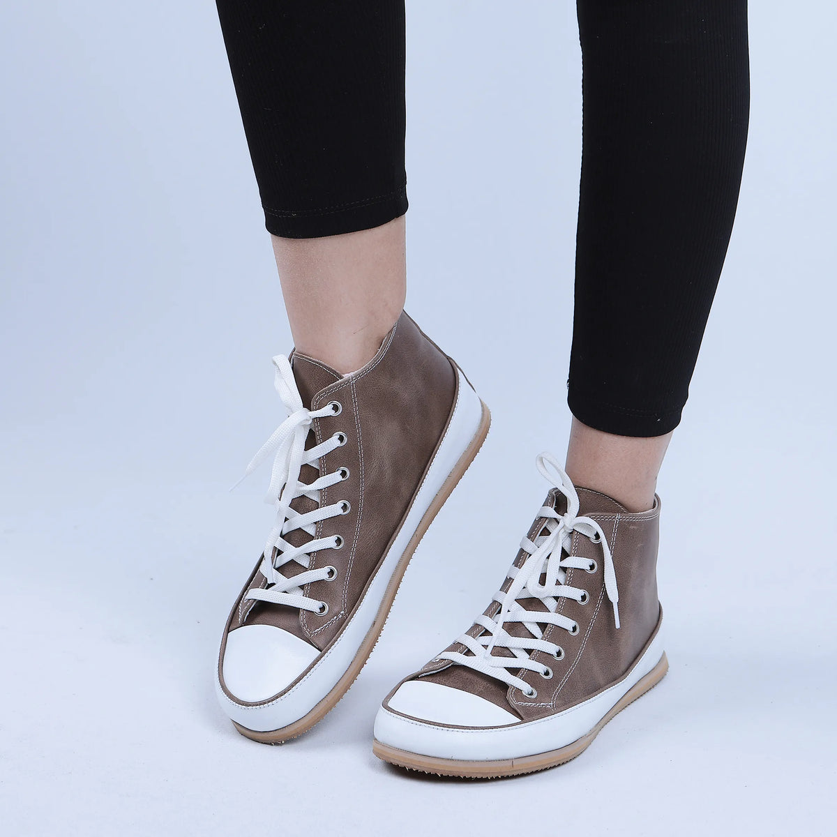 Crazy Barefoot Long Boots Converse Shoes – Eva Outsole – Beige Bizon