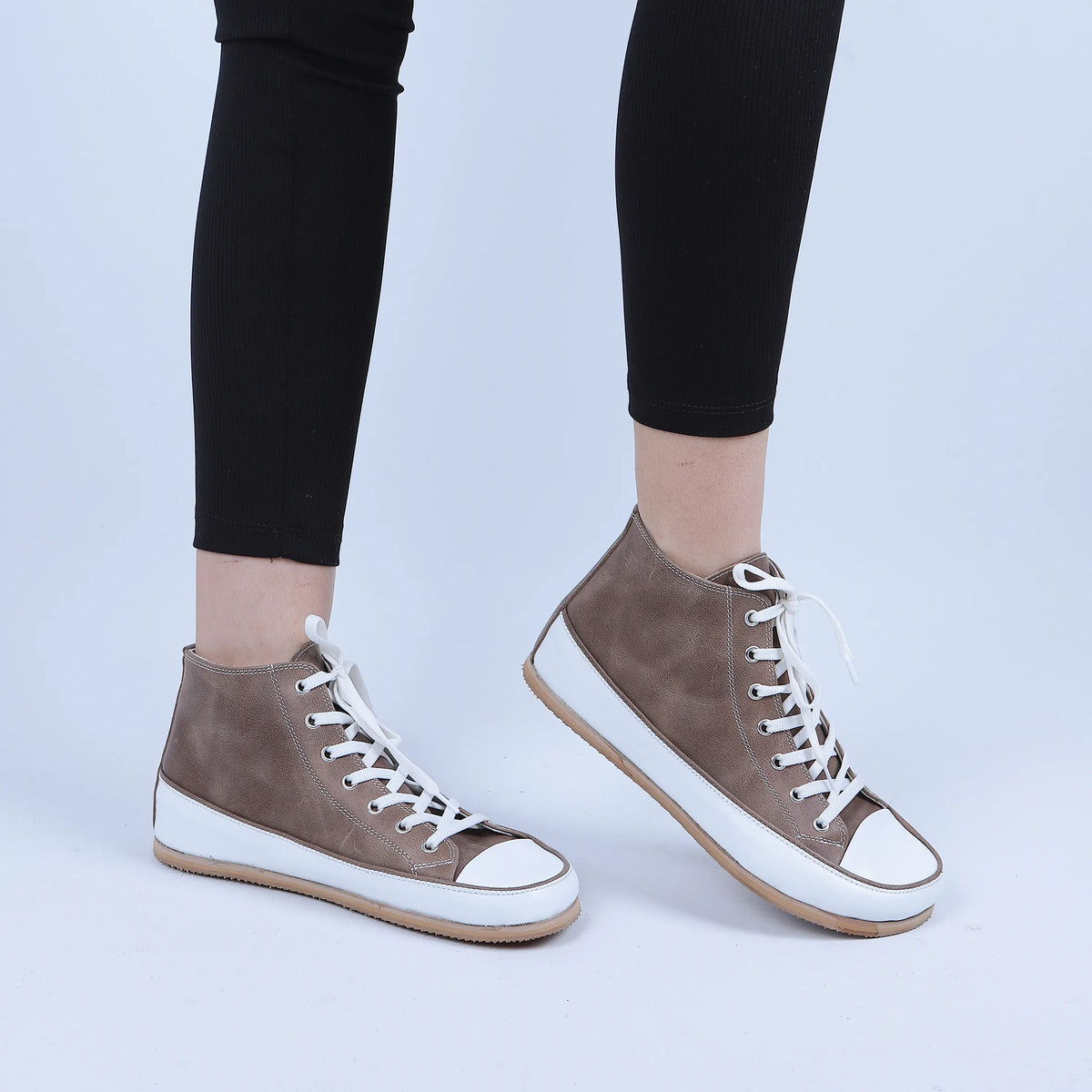 Crazy Barefoot Long Boots Converse Shoes – Eva Outsole – Beige Bizon