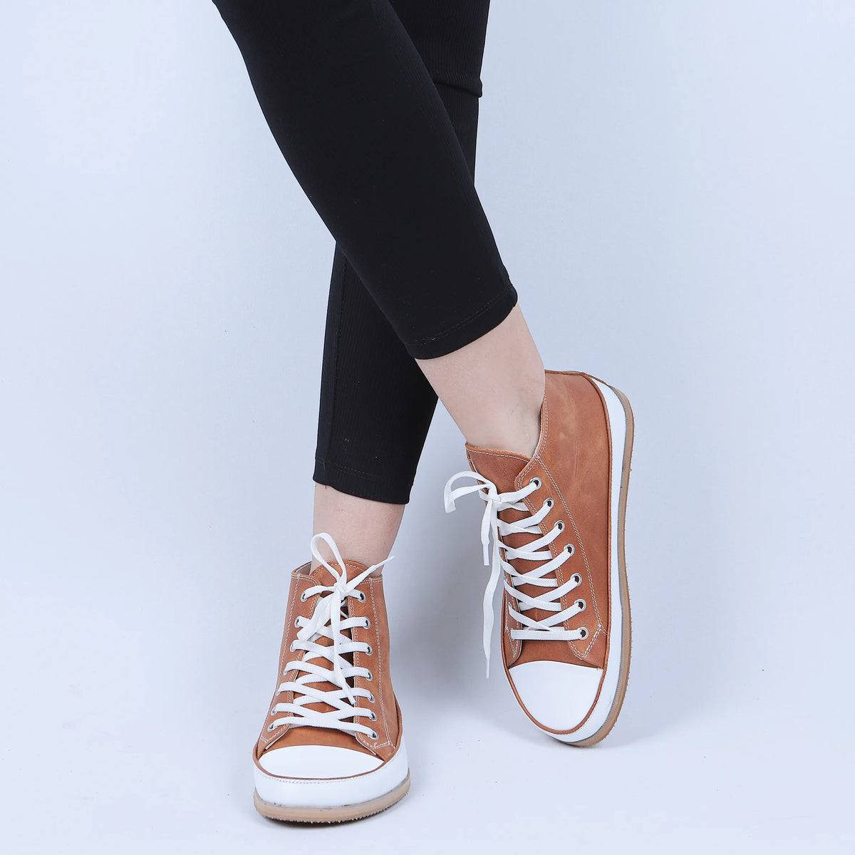 Crazy Barefoot Long Boots Converse Shoes – Eva Outsole – Brown