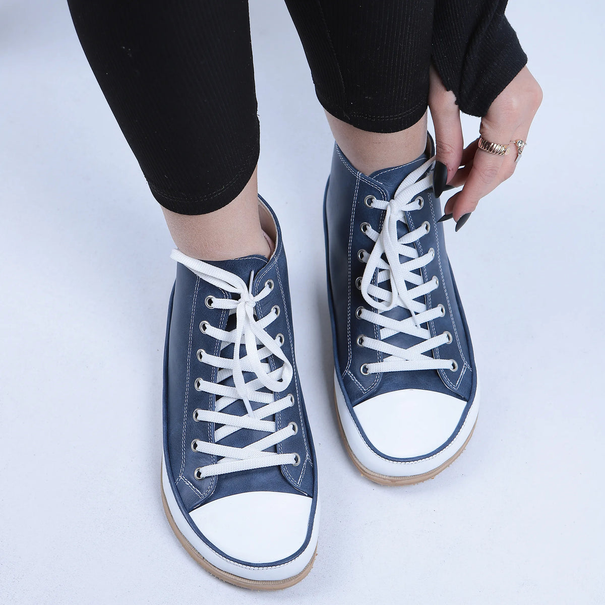 Crazy Barefoot Long Boots Converse Shoes – Eva Outsole – Navy Blue