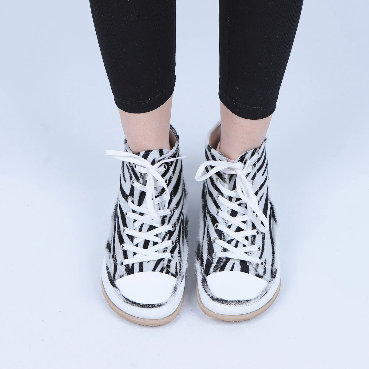 Hair Barefoot Long Boots Converse Shoes – Eva Outsole – Zebra