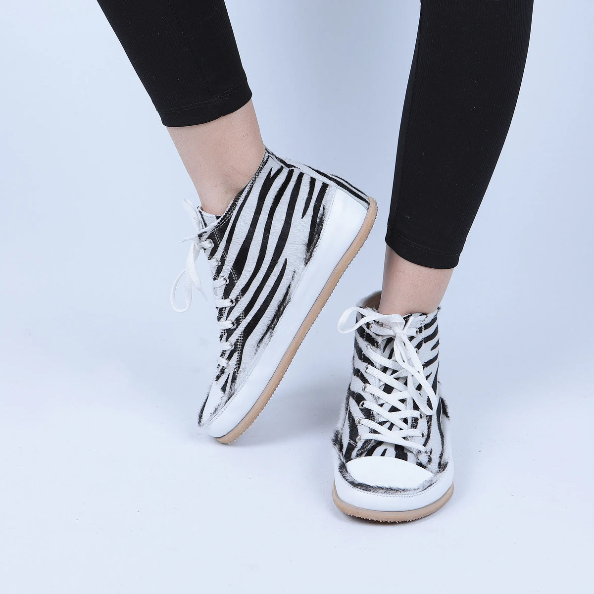 Hair Barefoot Long Boots Converse Shoes – Eva Outsole – Zebra