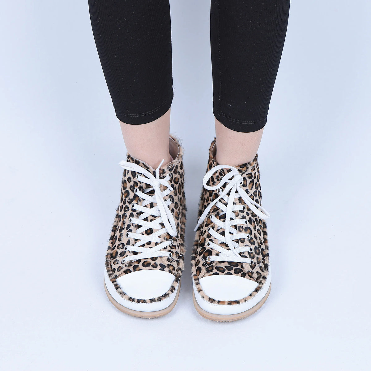Hair Barefoot Long Boots Converse Shoes – Eva Outsole – Leopard