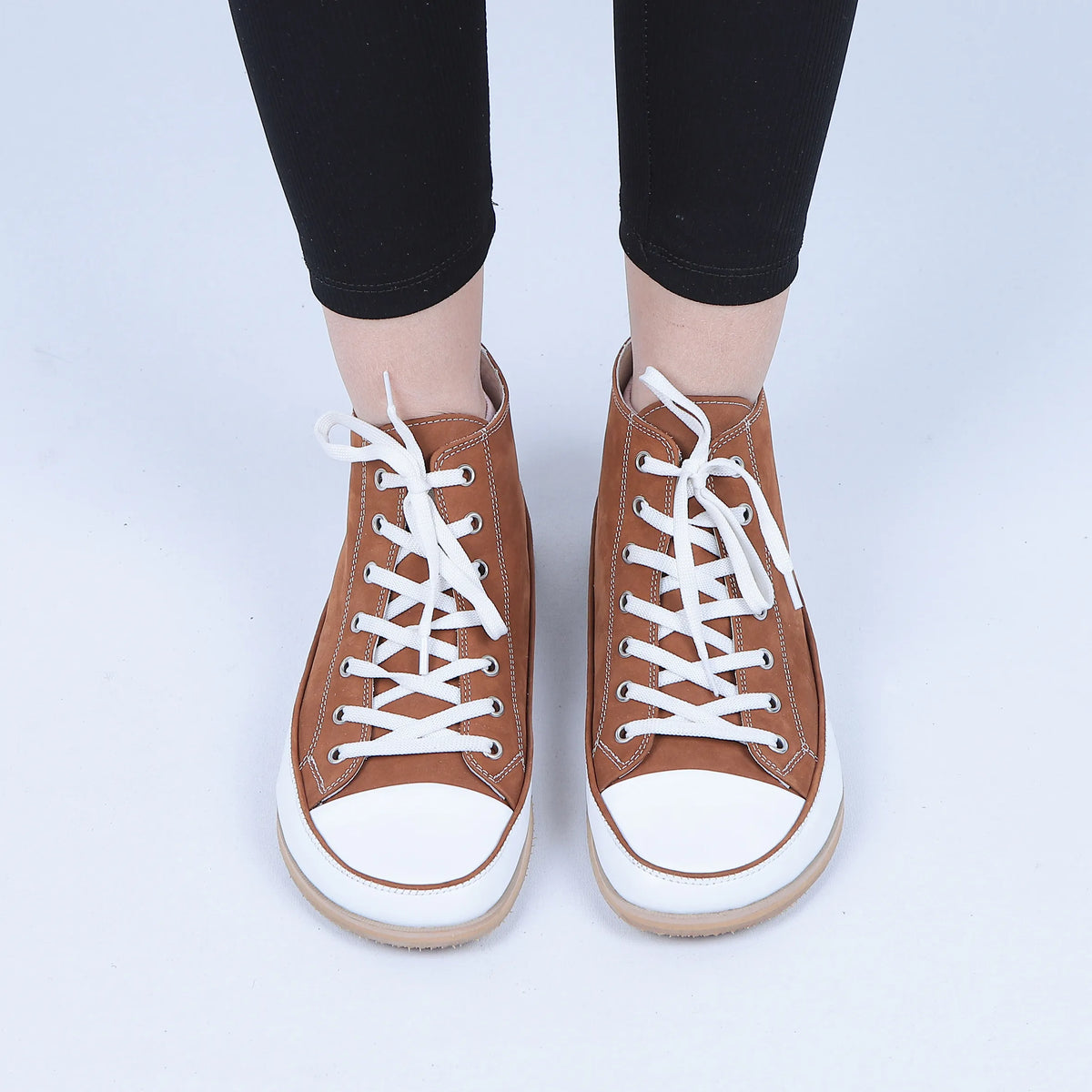 Nubuck Barefoot Long Boots Converse Shoes – Eva Outsole – Tan