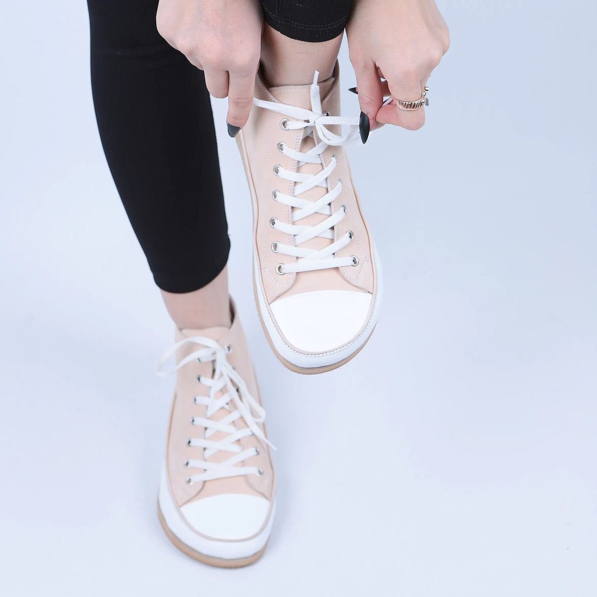 Nubuck Barefoot Long Boots Converse Shoes – Eva Outsole – Cream