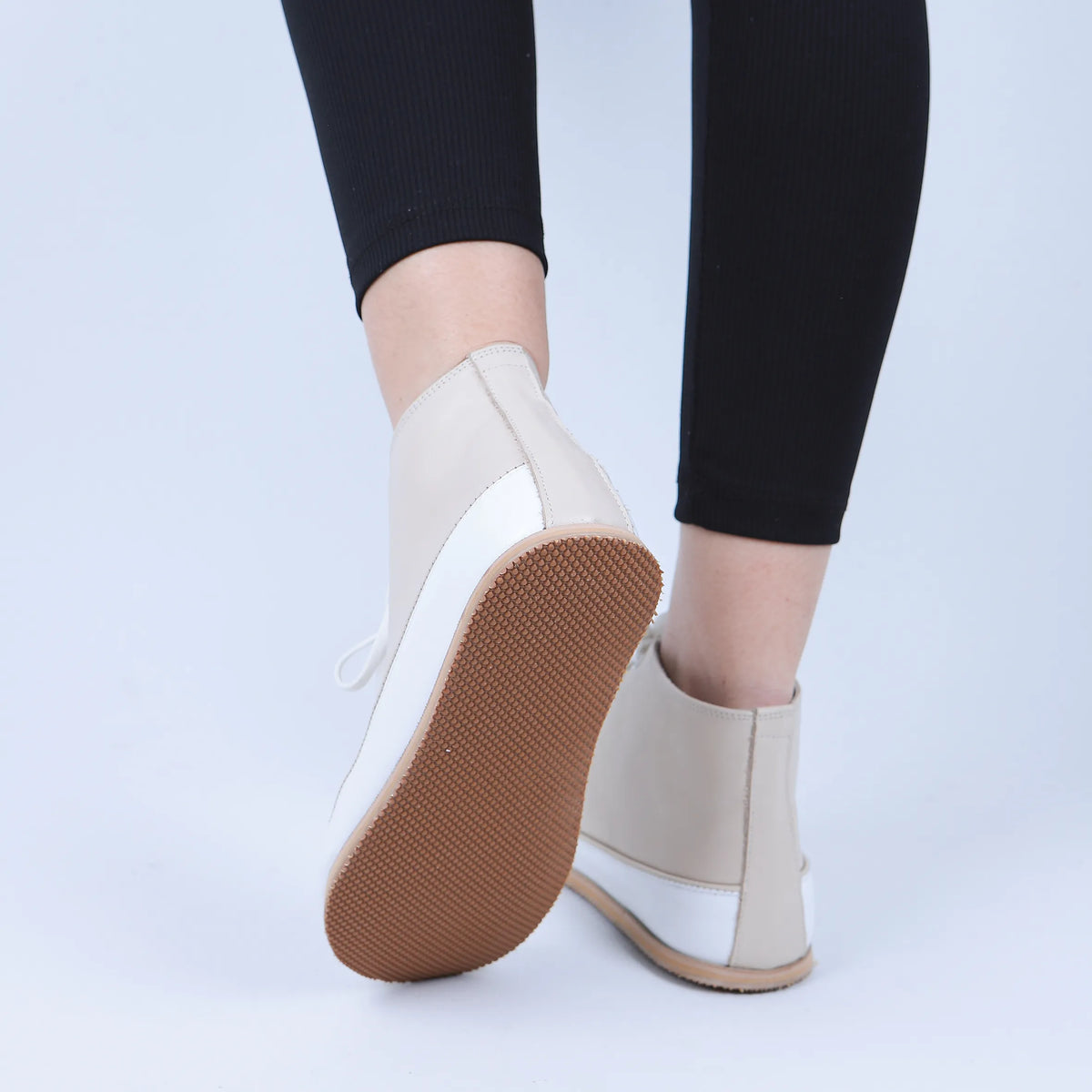 Smooth Barefoot Long Boots Converse Shoes – Eva Outsole – Cream