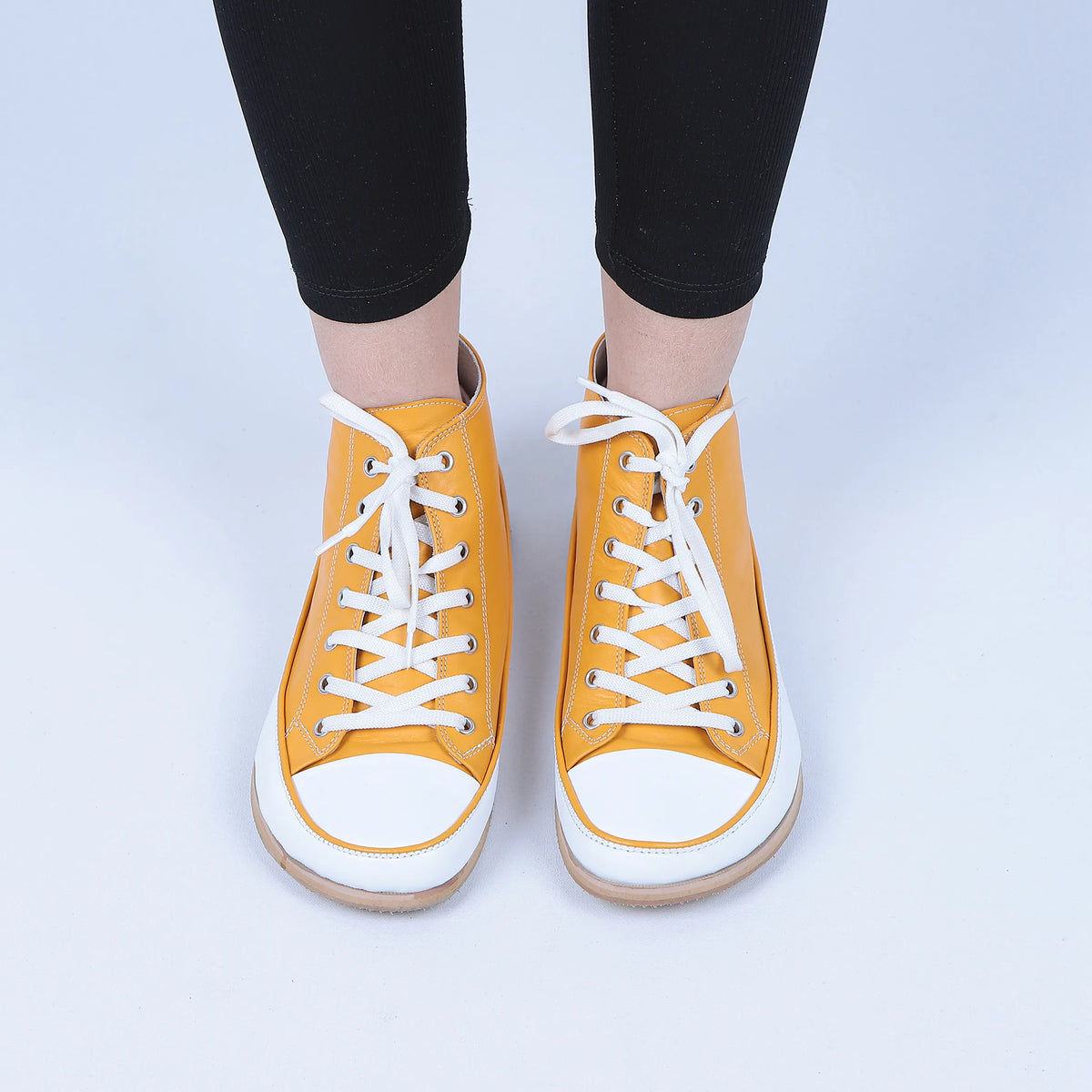Smooth Barefoot Long Boots Converse Shoes – Eva Outsole – Mustard