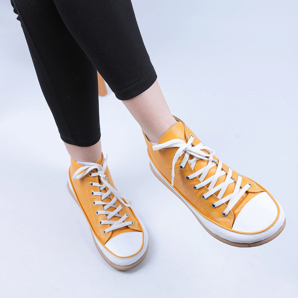 Smooth Barefoot Long Boots Converse Shoes – Eva Outsole – Mustard