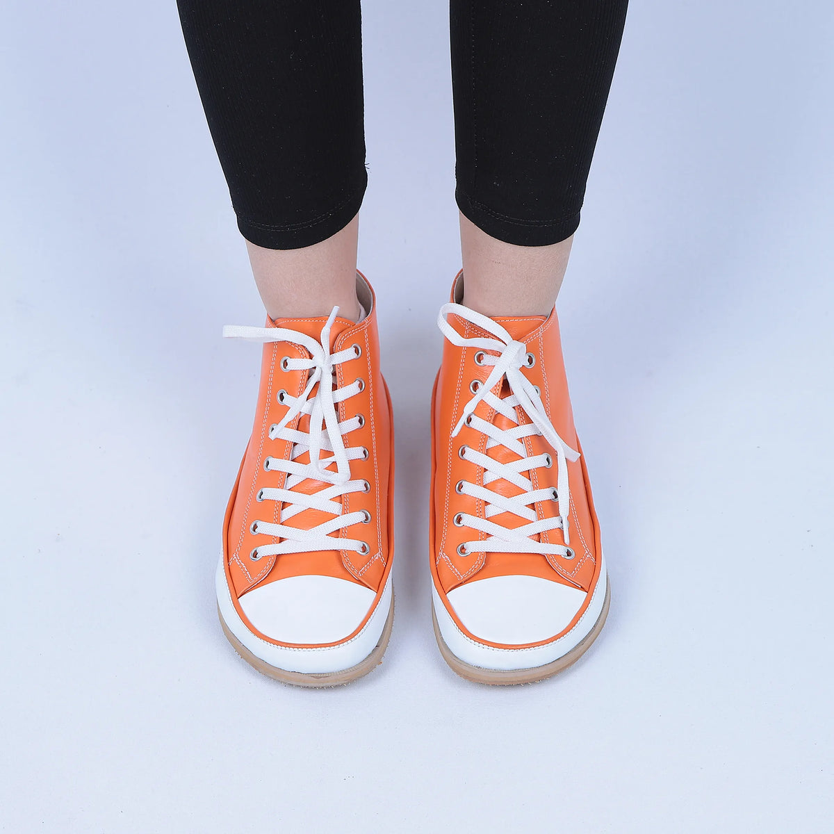 Smooth Barefoot Long Boots Converse Shoes – Eva Outsole – Orange