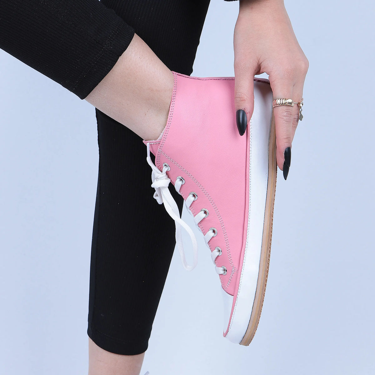 Smooth Barefoot Long Boots Converse Shoes – Eva Outsole – Pink