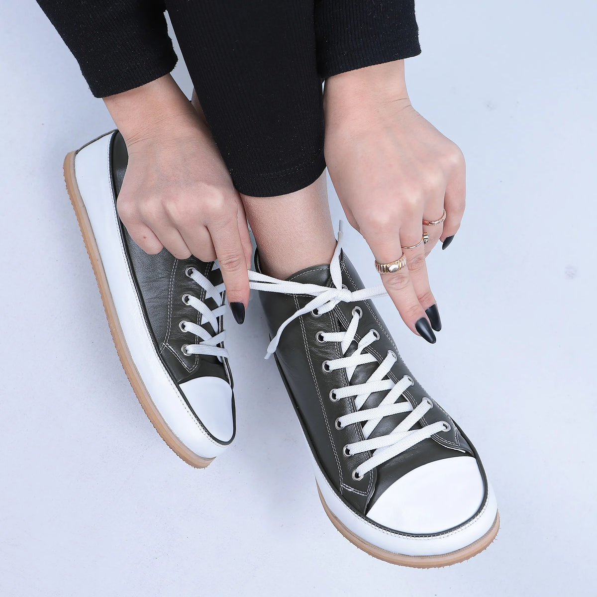 Smooth Barefoot Long Boots Converse Shoes – Eva Outsole – Olive Green