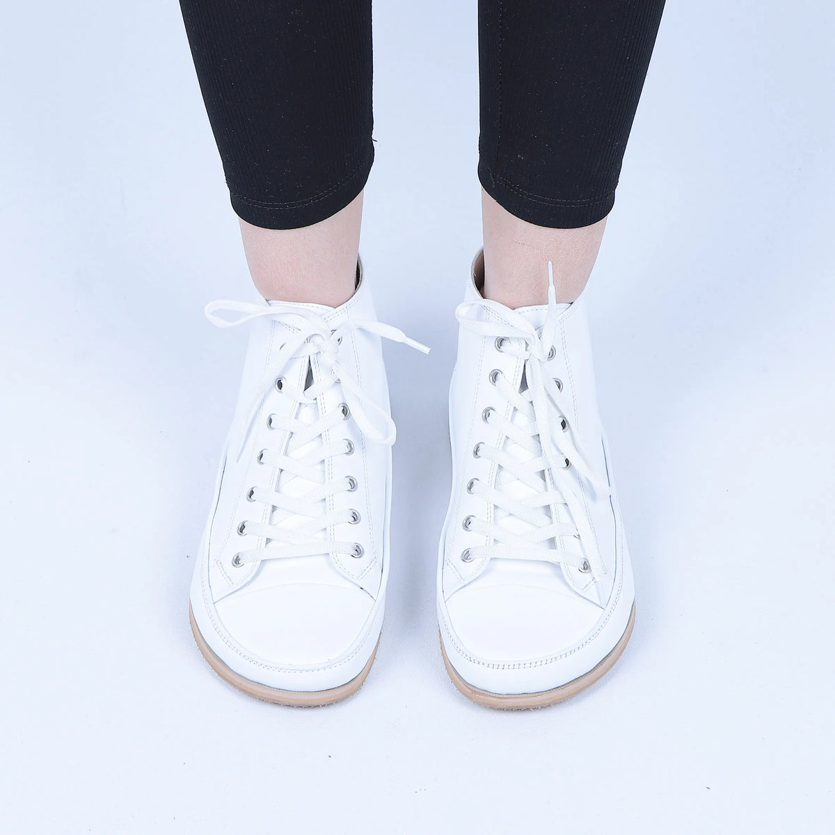 Smooth Barefoot Long Boots Converse Shoes – Eva Outsole – Full White