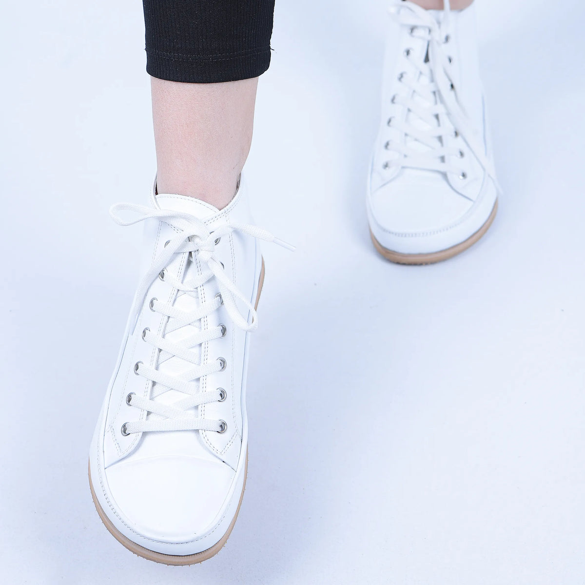 Smooth Barefoot Long Boots Converse Shoes – Eva Outsole – Full White