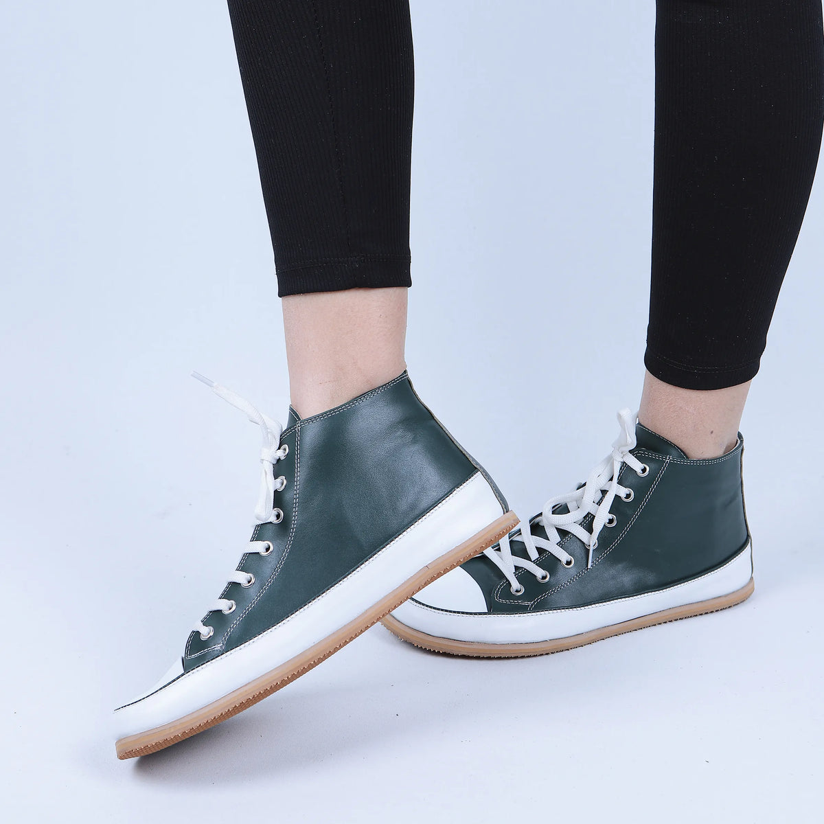 Smooth Barefoot Long Boots Converse Shoes – Eva Outsole – Green