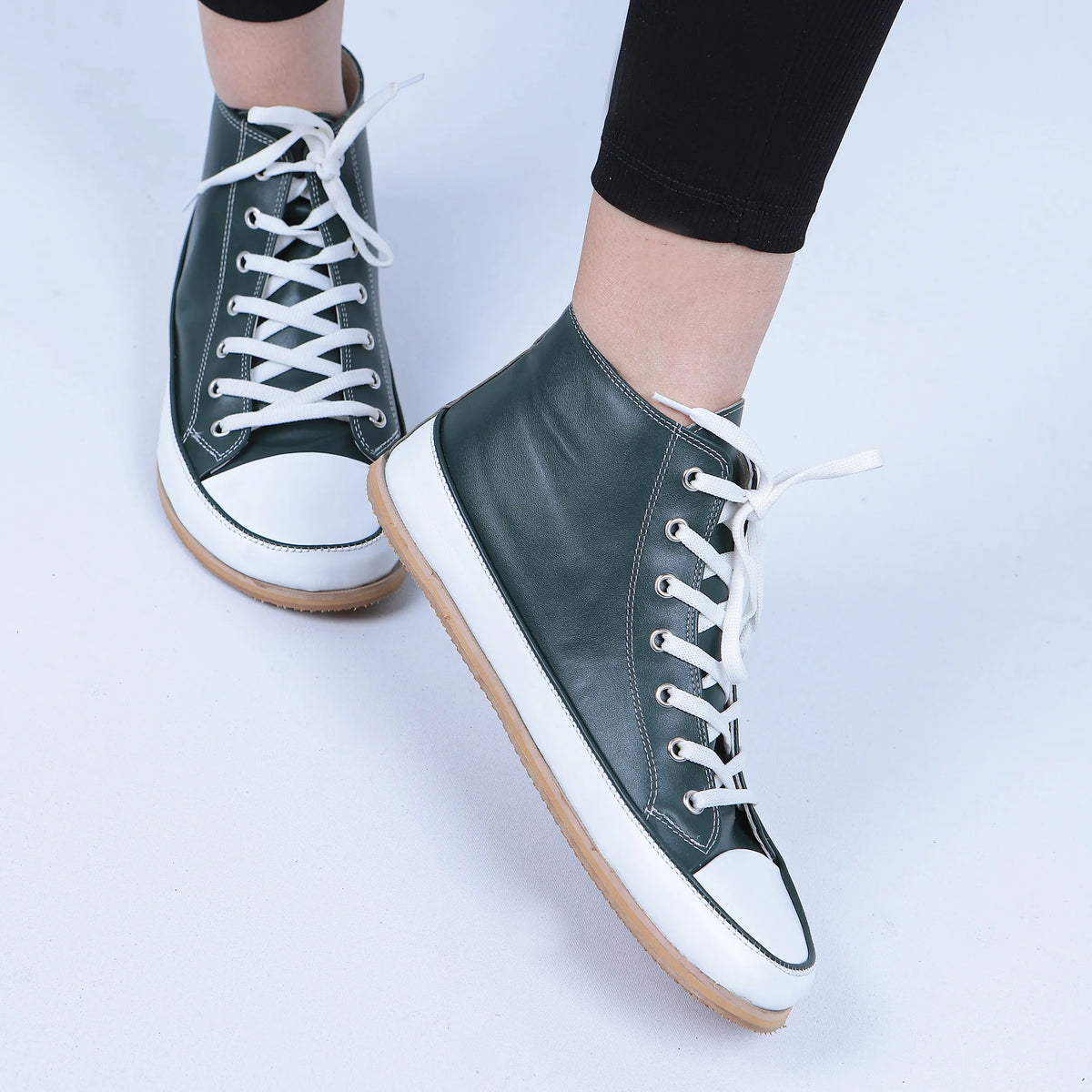 Smooth Barefoot Long Boots Converse Shoes – Eva Outsole – Green