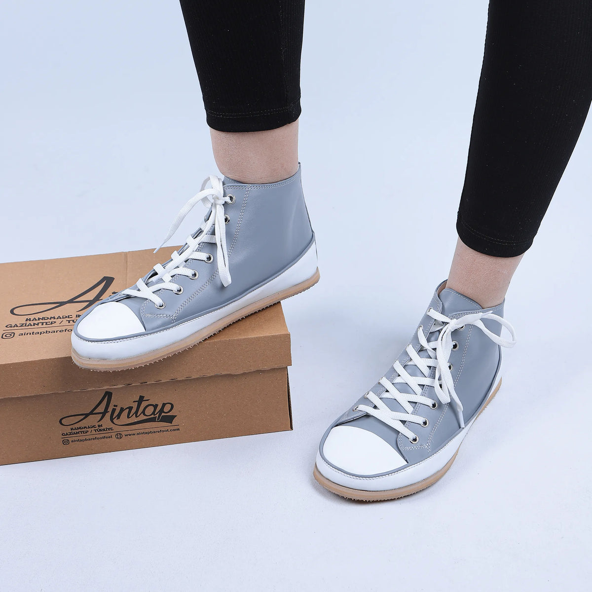 Smooth Barefoot Long Boots Converse Shoes – Eva Outsole – Gray