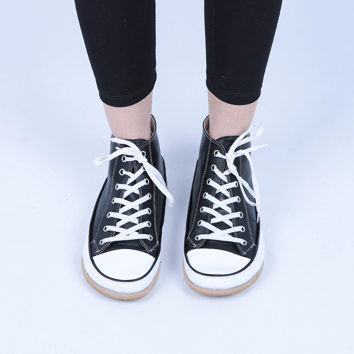 Smooth Barefoot Long Boots Converse Shoes – Eva Outsole – Black
