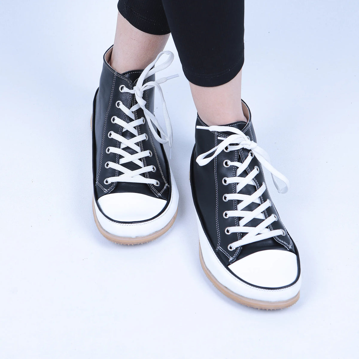 Smooth Barefoot Long Boots Converse Shoes – Eva Outsole – Black