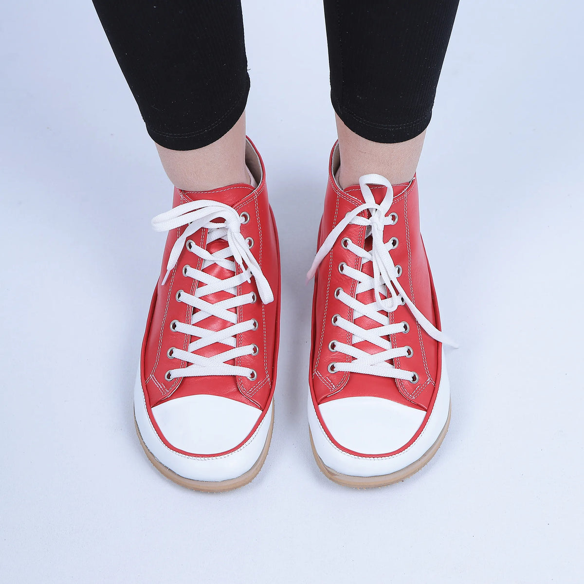 Smooth Barefoot Long Boots Converse Shoes – Eva Outsole – Red