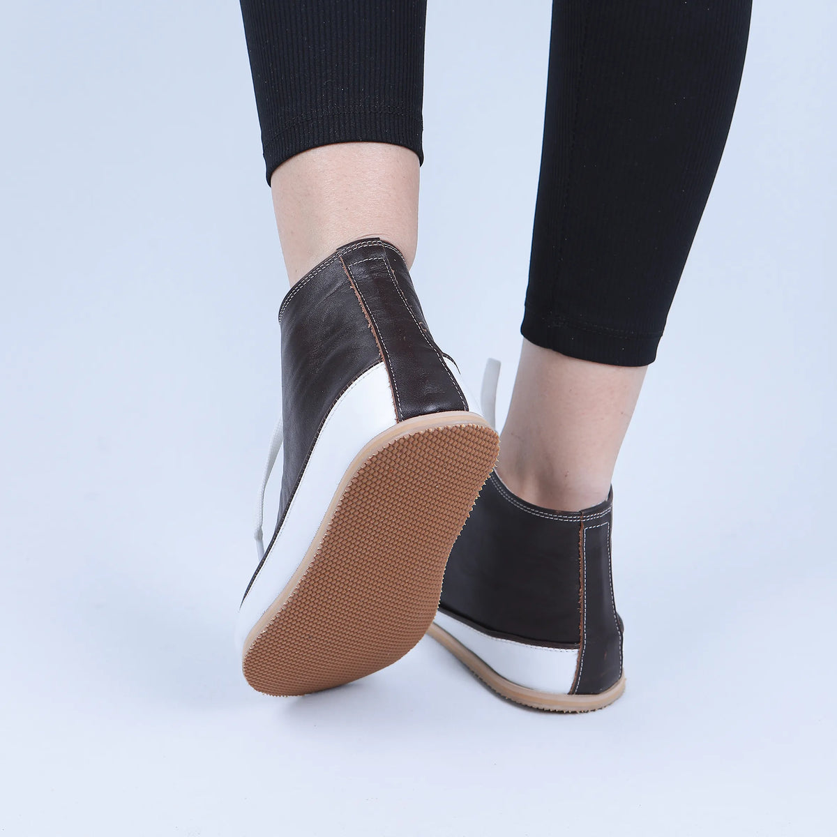 Smooth Barefoot Long Boots Converse Shoes – Eva Outsole – Dark Brown