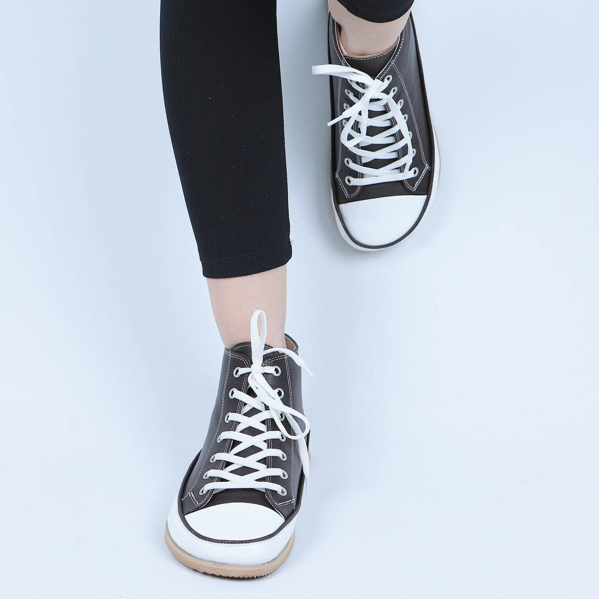 Smooth Barefoot Long Boots Converse Shoes – Eva Outsole – Dark Brown