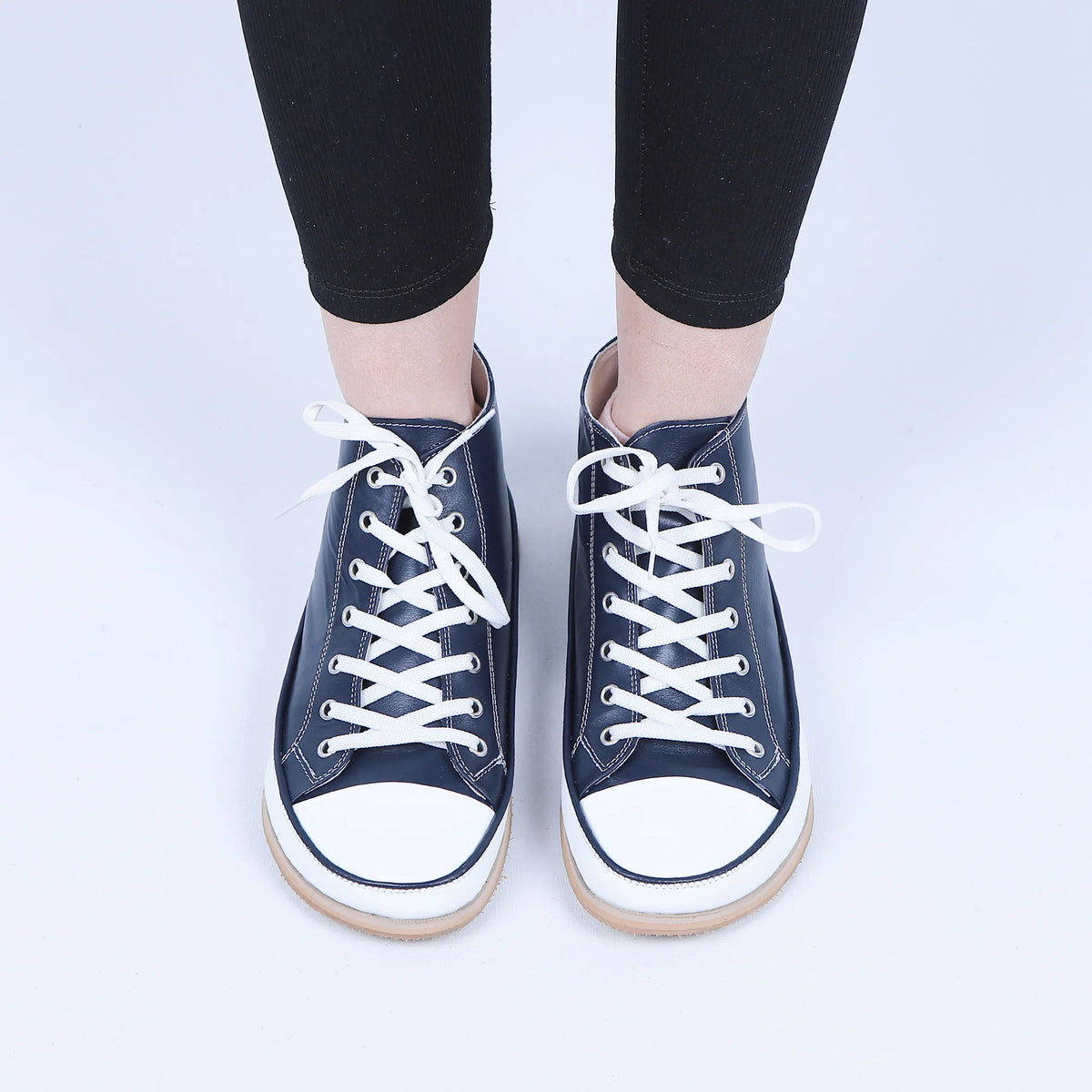 Smooth Barefoot Long Boots Converse Shoes – Eva Outsole – Navy Blue