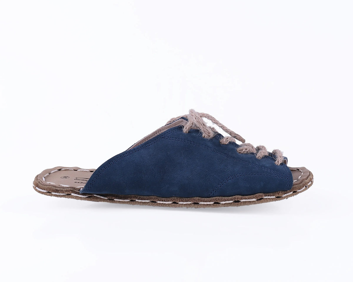 Nubuck Barefoot Laces Sandals Shoes — Leather Sole – Jeans