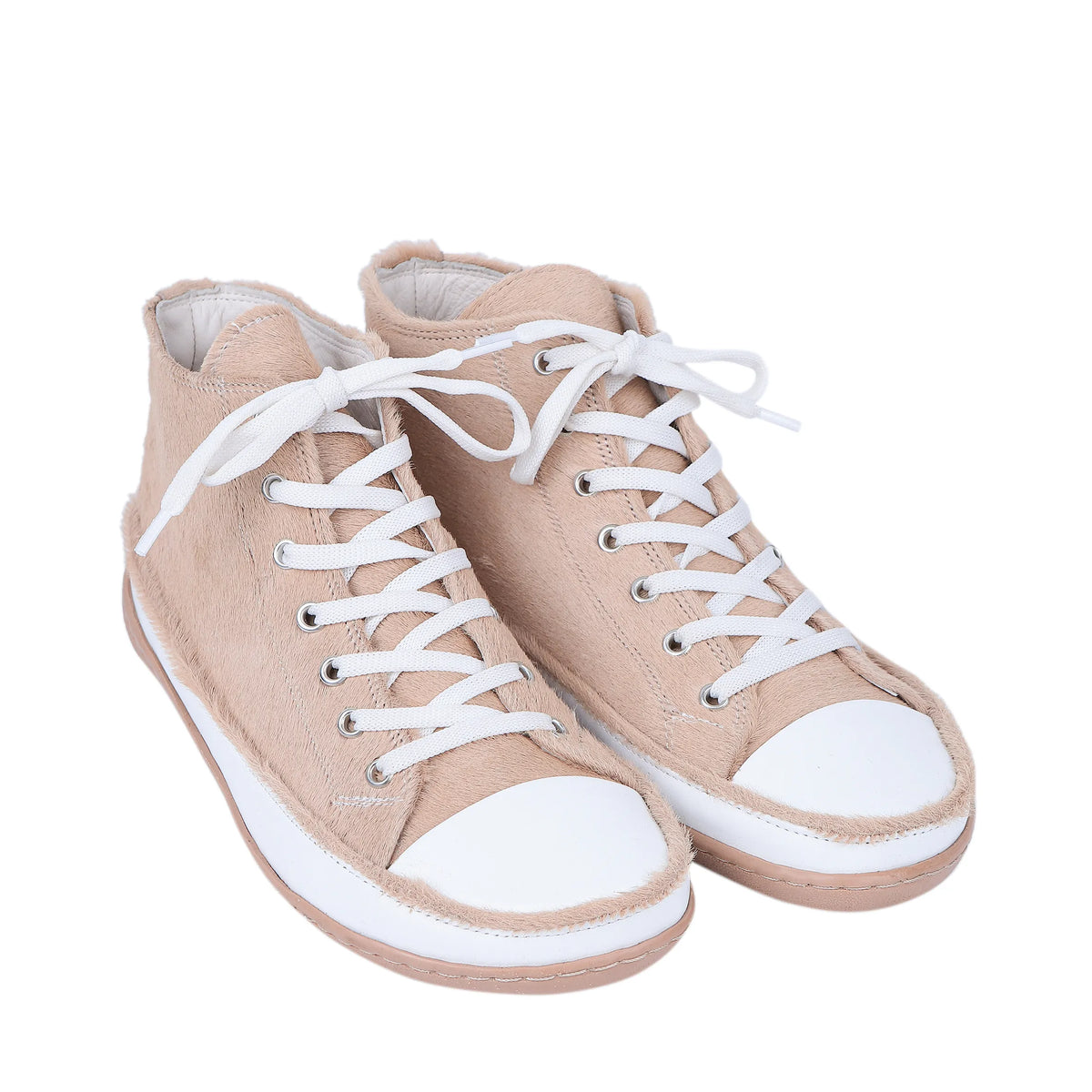 Hair Barefoot Long Boots Converse Shoes – 6mm Rubber Sole – Beige