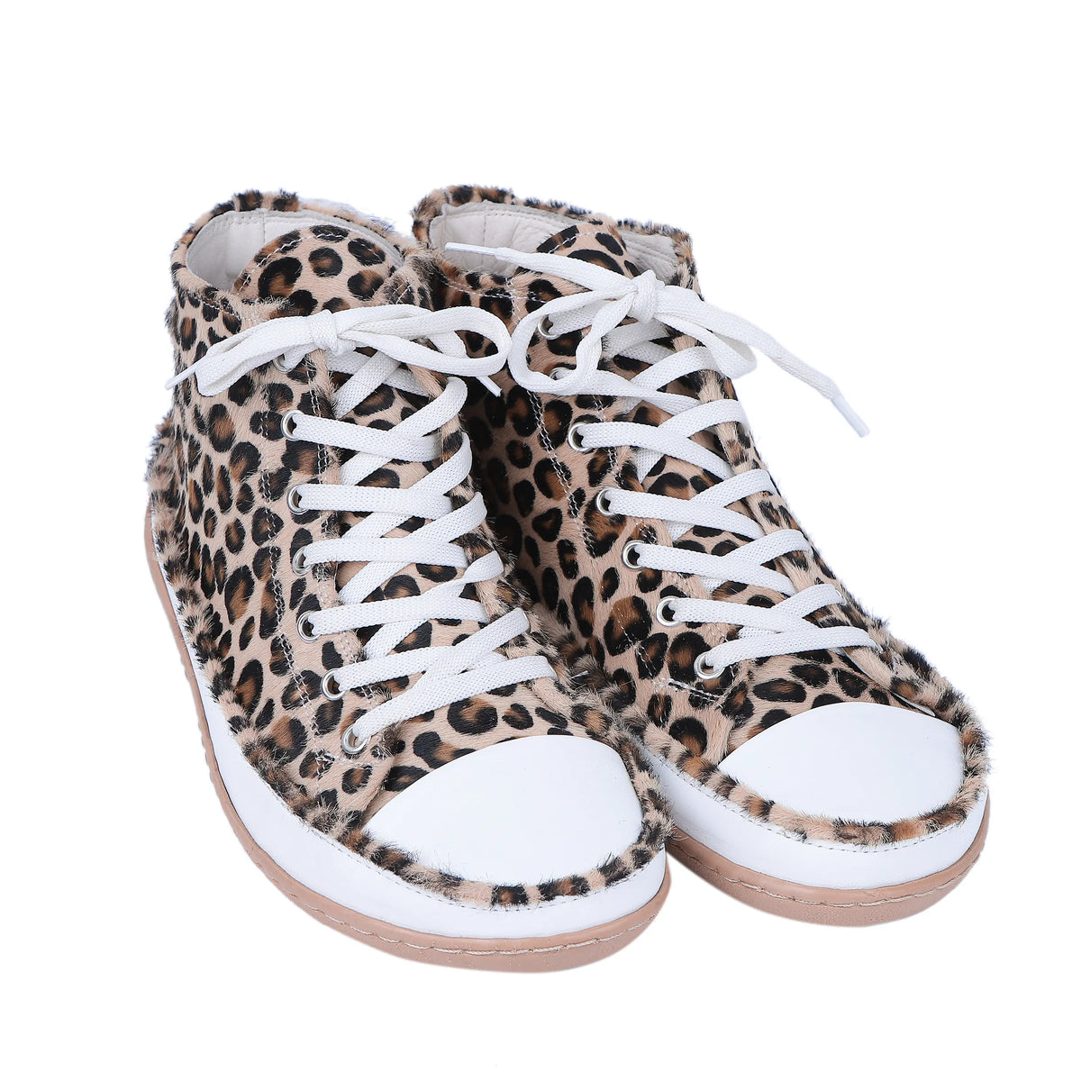 Hair Barefoot Long Boots Converse Shoes – 6mm Rubber Sole – Leopard