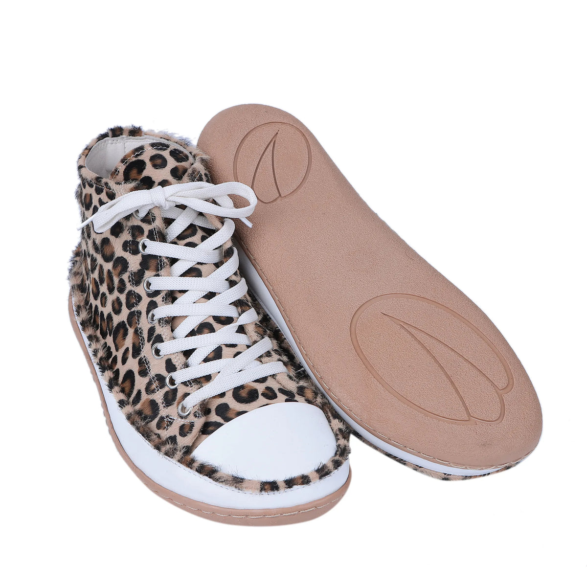 Hair Barefoot Long Boots Converse Shoes – 6mm Rubber Sole – Leopard