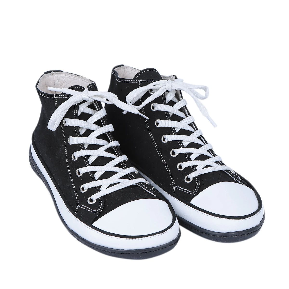 Nubuck Barefoot Long Boots Converse Shoes – 6mm Rubber Sole – Black