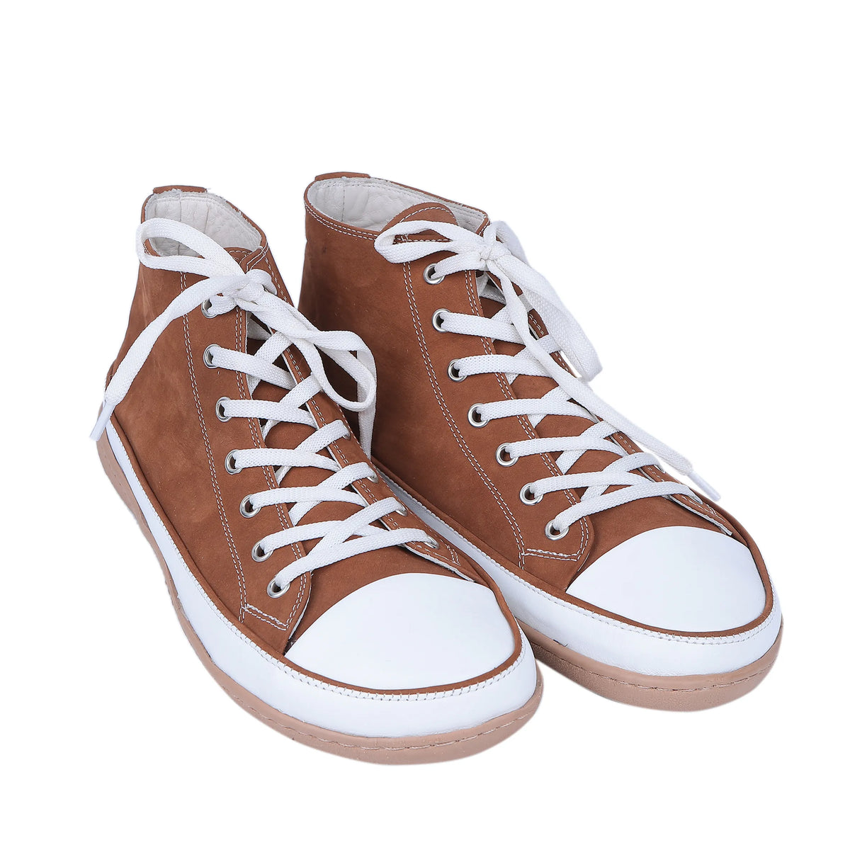 Nubuck Barefoot Long Boots Converse Shoes – 6mm Rubber Sole – Tan