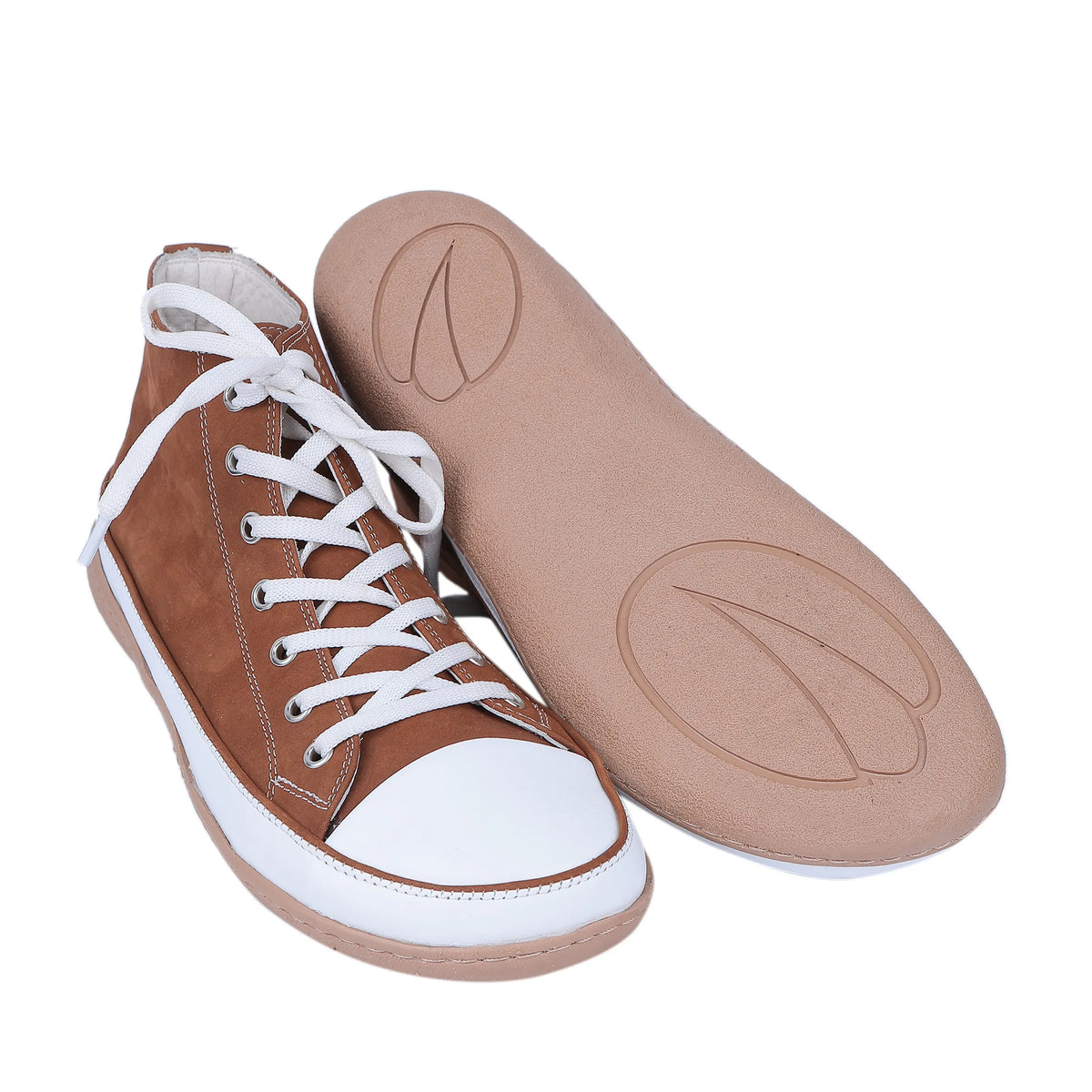 Nubuck Barefoot Long Boots Converse Shoes – 6mm Rubber Sole – Tan
