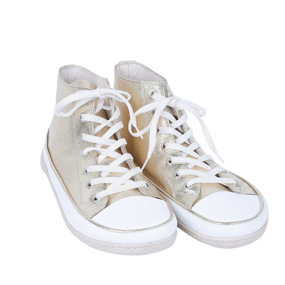 Bright Barefoot Long Boots Converse Shoes – 6mm Rubber Sole – Gold
