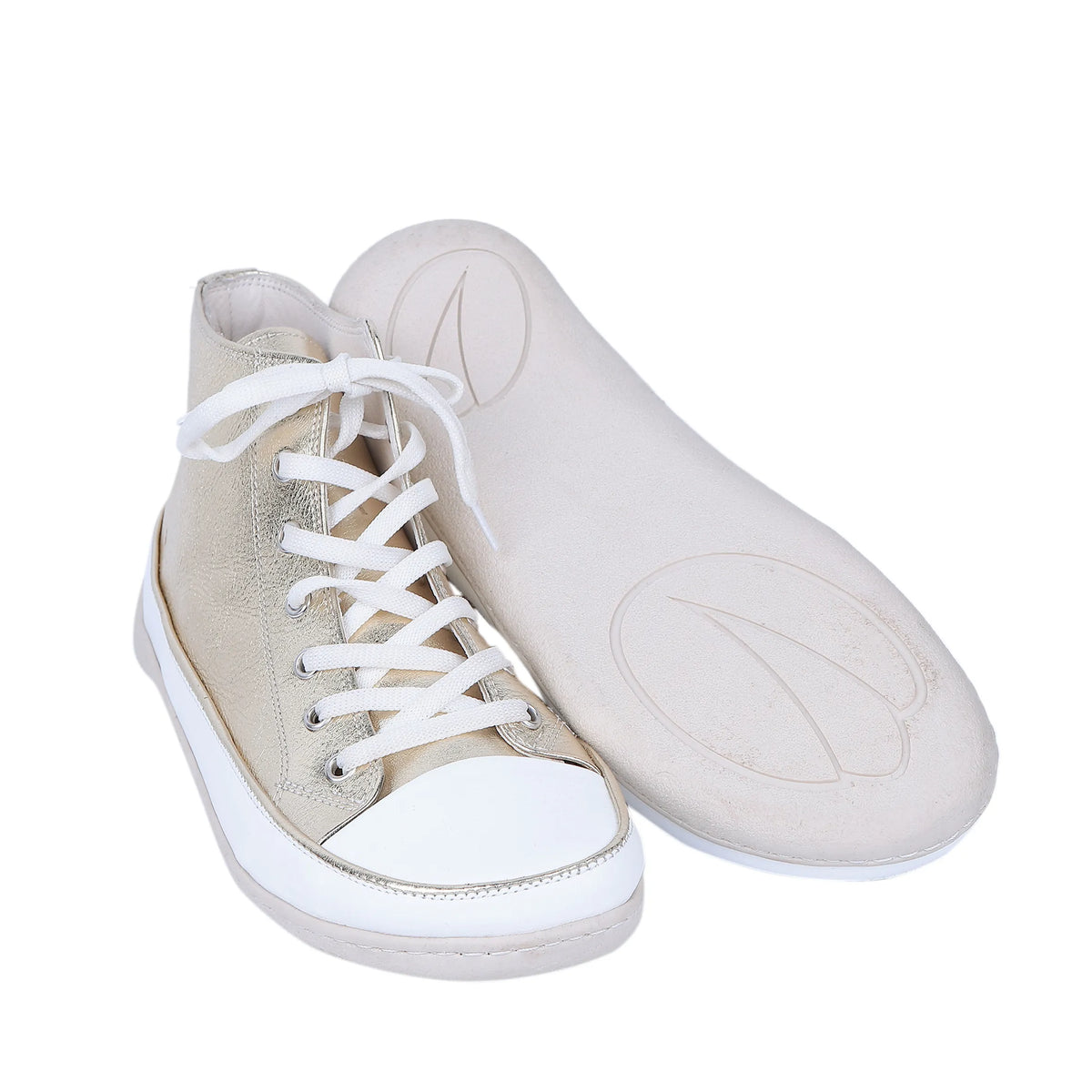 Bright Barefoot Long Boots Converse Shoes – 6mm Rubber Sole – Gold
